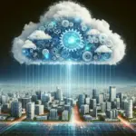 "Bulut altyapısı maliyetlerini otomatik optimize eden çözümler ile işletmelere yönelik kapsamlı rehberin görseli, bulut hizmetleri grafiklerini ve maliyet analizini içeren modern bir tasarım."